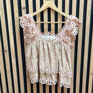 Letmebe by Anthropologie eyelet tiered top